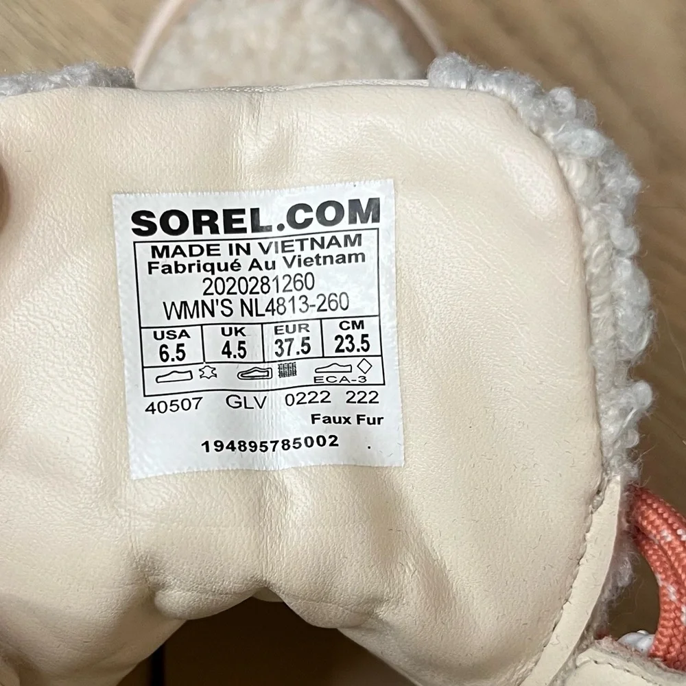 Sorel Women's Brex Cozy Lace Waterproof Boot Nova Sand Sea Salt Size 6.5 - Picture 10 of 10